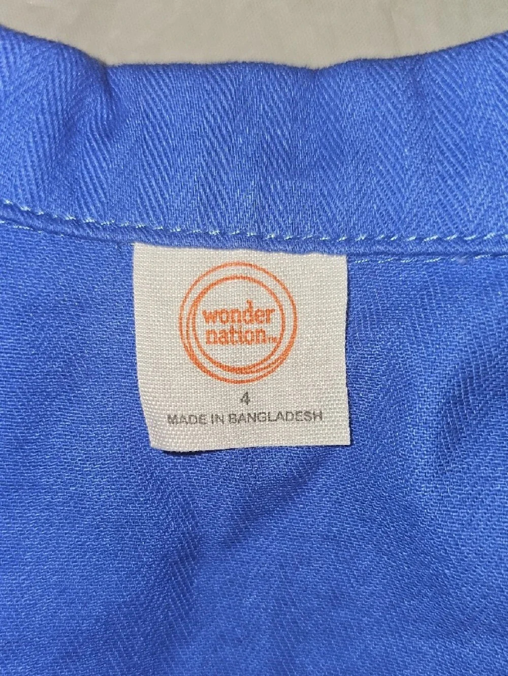 Wonder Nation Little Boy Size 4 Cotton Twill Chore Zippered Jacket, Lightweight